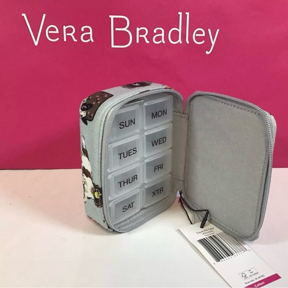 Vera Bradley Dog Show Travel Pill Case Medicine Organizer Lab Corgi Terrier NEW - Picture 3 of 3